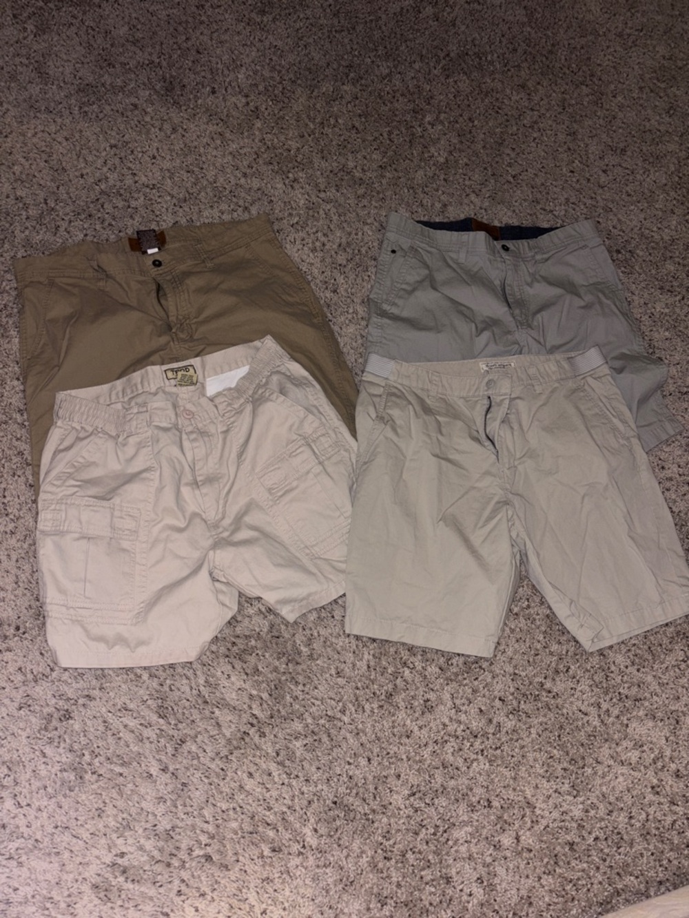 Island Republic Men's Cargo and Chino Shorts - Tan, Beige, Light Gray